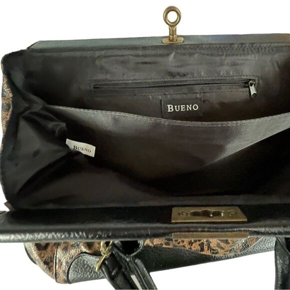 Bueno Women’s Animal Print Leopard Handbag /Satchel Purse - Picture 7 of 10
